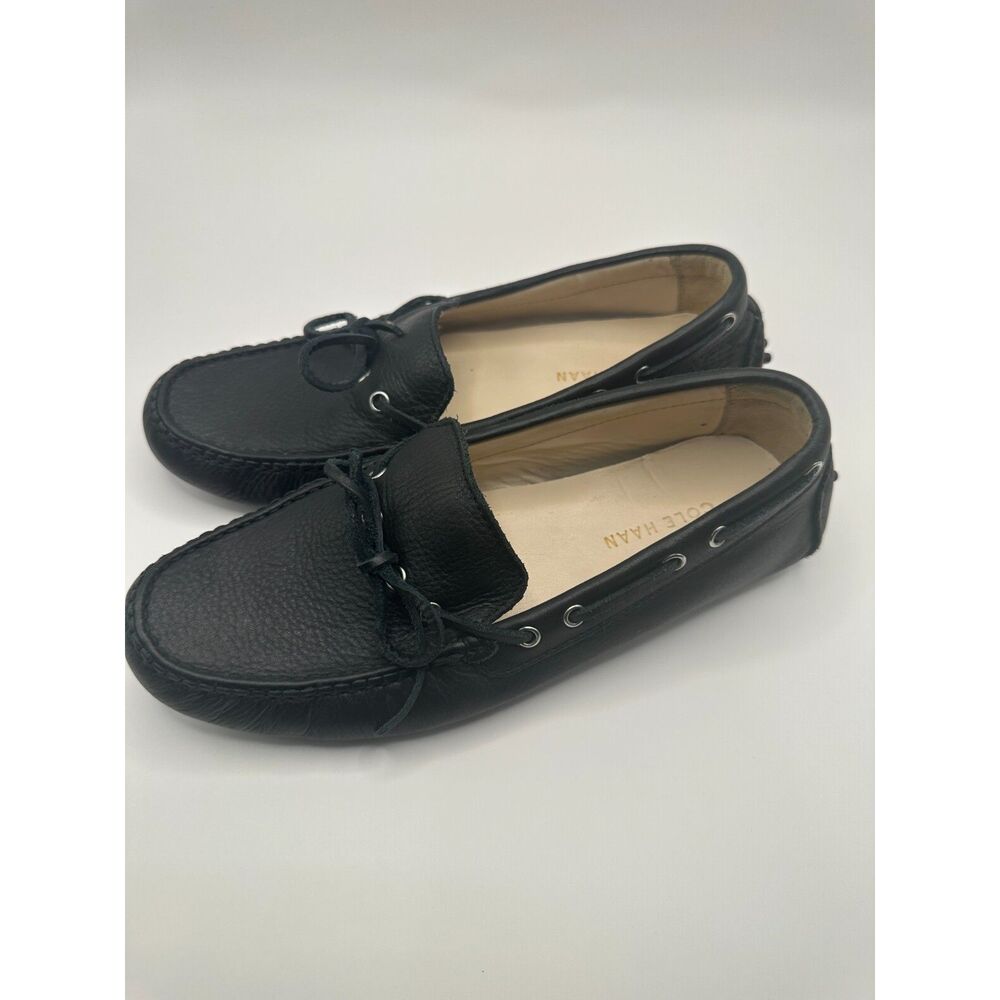 Cole Haan Leather Loafer for Women US Sz 6 Bow String Accent Black - Picture 2 of 6